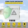 A PV combiner box is shown in front of a sky background, with a protective shield graphic and feature icons at the bottom. Náhled obrázku produktu