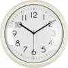 LS-LebenStil Retro Wanduhr Creme Weiß 26cm Kunststoff Produktbild-Vorschau 1