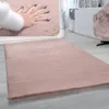 Hochflor Teppich Für Wohnzimmer Softes Kaninchenfell Imitat Produktbild-Vorschau 1