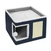 QLS Katzenhaus 2-in-1 mit Kratzbrett 42×42×35 cm faltbar Produktbild-Vorschau 2