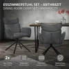 ML-Design Esszimmerstühle drehbar 2er Set Anthrazit Produktbild-Vorschau 2