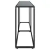 vidaXL Tavolino da salotto nero 200x35x75,5 cm in vetro Anteprima dell’immagine prodotto 4