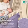 Drap bébé en mousseline 70x140 cm Lilas - Drap-housse, 100% Voir les images du produit 4