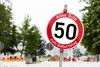 Geburtstagsschild 50 | Verkehrsschild Qualität | Ø420 | 2mm Produktbild-Vorschau 2