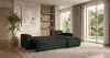 CORNERO Ecksofa mit schlaffunktion PARIS rechts grün Cord Produktbild-Vorschau 6