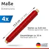 ECENCE 4er Set Blumendraht verzinkt, 0,65mm Basteldraht, Produktbild-Vorschau 4