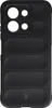 A black phone case with a textured, segmented design and a camera cutout. Produktbild-Vorschau