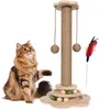 Kratzbaum für Katzen – 4-in-1-Kratzbaum aus Holz mit zwei Produktbild-Vorschau 1
