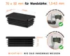 Lamellenstopfen rechteckig 70x50 mm Schwarz 10 Stück Produktbild-Vorschau 2