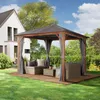 Gartenpavillon 3x3 m Holzoptik, Stahldach Hardtop 4 Produktbild-Vorschau 4