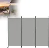 LZQ Paravent Raumteiler 3-dílný 240x180 cm tmavě šedý volně Náhled obrázku produktu 1