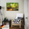ARTland Leinwandbild Wald mit Bach Größe: 90x60 cm Produktbild-Vorschau 5
