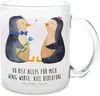 Mr. & Mrs. Panda Teetasse Glas Pinguin Pärchen - Produktbild-Vorschau 1