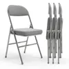 Chaise pliante Set de 4 Chaises de cuisine Rembourrées Voir les images du produit 7