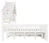 Lit enfant en forme de maison 140 x 200 cm, en pin massif Voir les images du produit 14