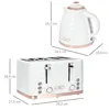 HOMCOM Wasserkocher-Toaster-Set mit 1,7 L Wasserkocher, 4 Produktbild-Vorschau 3