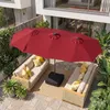 COSTWAY Parasol double 370x200 cm avec pied, parasol de Voir les images du produit 2