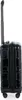 A black carry-on suitcase with an extended handle and wheels, shown from the side. Voir les images du produit