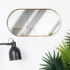 Goldener ovaler Wandspiegel 50x25 cm Produktbild-Vorschau 5