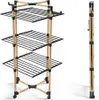 A three-tier drying rack is shown from the front and side. Produktbild-Vorschau