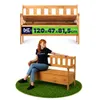 KADAX dřevěná zahradní lavice s opěradlem 120 cm s boxem, Náhled obrázku produktu 1