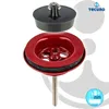 tecuro Universal Ablaufventil rot RAL 3003, 1 1/4 Zoll - Produktbild-Vorschau 2