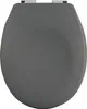 A top-down view of a closed toilet seat. Anteprima dell’immagine prodotto
