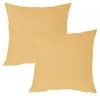 Kissenbezug 2er Set gelb 50x50 cm Struktur Leinenoptik Produktbild-Vorschau 1