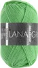 A ball of green yarn with a label. Produktbild-Vorschau