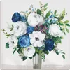 ARTland Leinwandbild Weiß-Blaue Symphonie Größe: 30x30 cm Produktbild-Vorschau 1