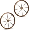 Relaxdays Roue de charrette en bois, lot de 2, décoration Voir les images du produit 1