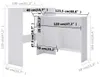 barový stůl vidaXL se 2 deskami bílý 130x40x120 cm Náhled obrázku produktu 7