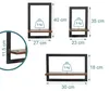 Étagère murale Relaxdays, lot de 3, métal et MDF, 3 Voir les images du produit 4