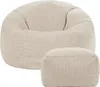Icon Kingston: Zitzak en hocker met vulling, beige Productafbeelding-voorbeeld 10