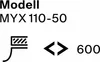 Text and icons related to a product model. Produktbild-Vorschau
