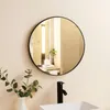 Lustro ścienne okrągłe czarna rama loft średnica 70 cm Podgląd zdjęcia produktu 4
