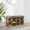 vidaXL Lavica na topánky Artisan dub 102x32x50 cm Materiál Náhľad obrázku produktu 2