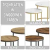 FORTENA  Couchtisch Set 2er Rund, Eiche Optik/Schwarz, Produktbild-Vorschau 5