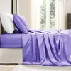 Doppelbett-Set aus lila Seidensatin – r Komfort mit Produktbild-Vorschau 3