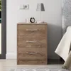 Casaria Table de nuit Bois 3 tiroirs 54x39x28cm table de Voir les images du produit 2