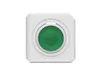 A white and green power strip with a single green button on a white background. Produktbild-Vorschau