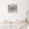 Wanduhr aus Glas mit Motiv Kaffee Illustration- 30 x 30 cm Produktbild-Vorschau 2