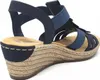 Sandali con zeppa da donna in blu Anteprima dell’immagine prodotto 11