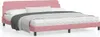 vidaXL Cadre de lit "Dover" rose 200x200 cm velours Voir les images du produit 9