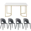 A dining table and four chairs are displayed against a white background. Produktbild-Vorschau