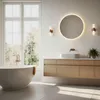 Miroir de salle de bain LED rond mural 60 cm, 3 couleurs, Voir les images du produit 3