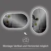HOKO Badspiegel 60x100cm Antibeschlag Wandspiegel Oval mit Produktbild-Vorschau 9