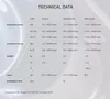 A table of technical data comparing stock specifications with Akrapovic specifications for a Vespa GTS 125/150 Le Super 2017. Produktbild-Vorschau