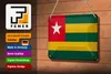 Blechschild Flagge Togo 18x12cm Flag of Togo Vintage Produktbild-Vorschau 3