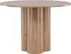 A round wooden table with a fluted pedestal base. Produktbild-Vorschau